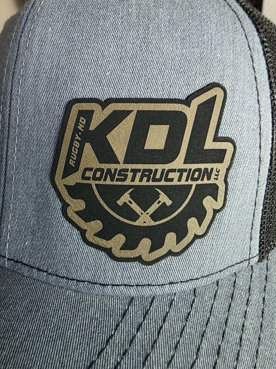 KDL Construction hat with the leather KDL Rugby ND patch